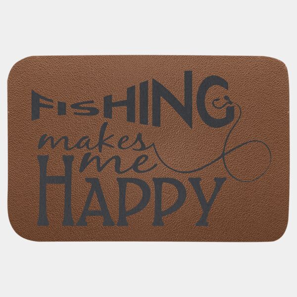 Rectangle Genuine Leather Patch with Adhesive Thumbnail