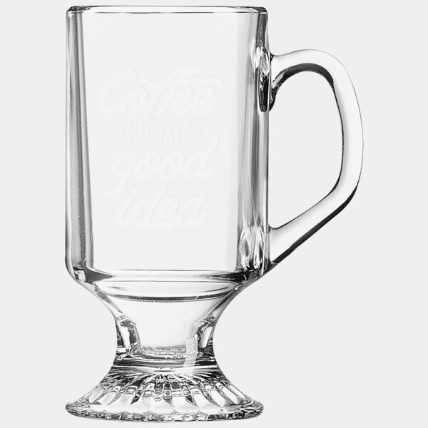 10 oz. Clear Footed Coffee Mug Thumbnail