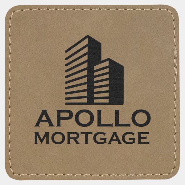 3" x 3" Square Leatherette Patch with Adhesive Thumbnail