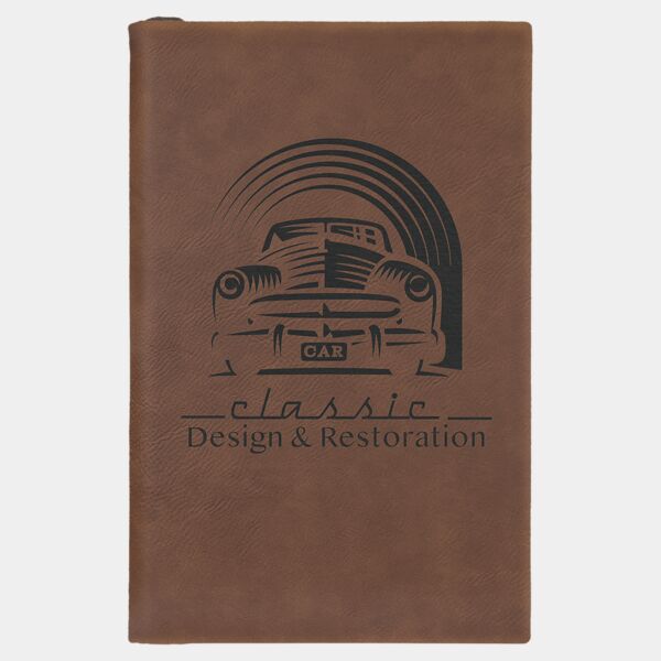 5 1/4" x 8 1/4" Leatherette Sketch Book with Unlined Notepad Thumbnail