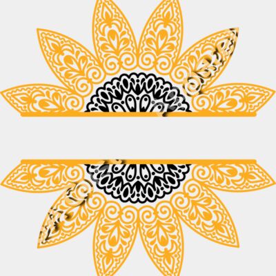 Monogram Sunflower double Mandala Thumbnail